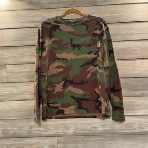 Polo long sleeve camo shirt
